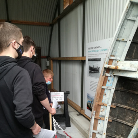 Photo from pupils trip to The Grimsay Boatyard and Museum