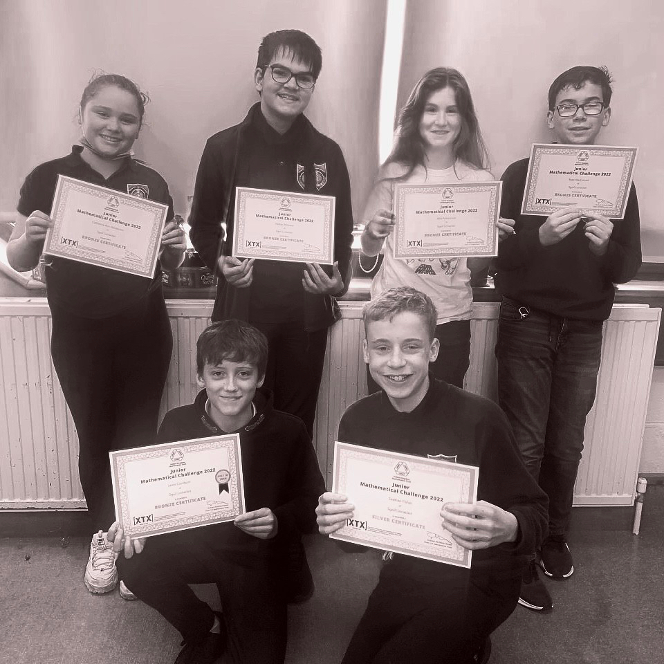 Photo of S1 & S2 winners of the Junior UK Mathematical Challenge 2022