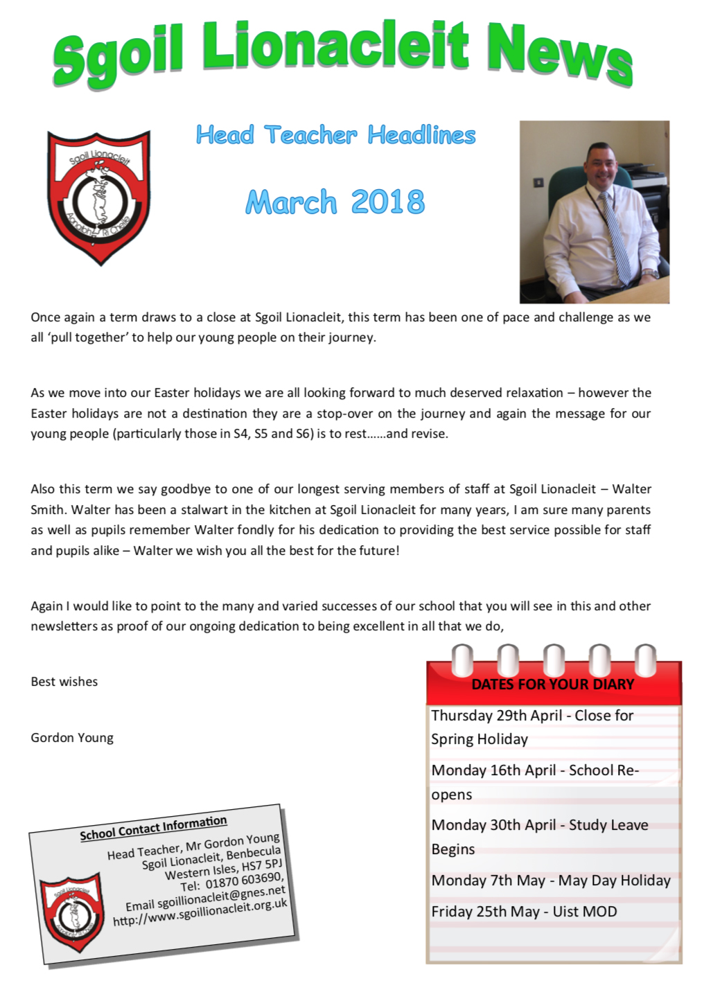 March 2018 Newsletter 